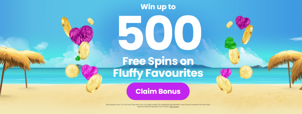 Balmy Bingo - Welcome Bonus Deposit £10 Win up to 500 Free Spins on Fluffy Favourites